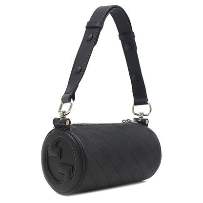 Gucci Shoulder Bag Blondi One Shoulder Leather Black Silver Hardware Black