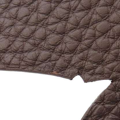 Hermes Bag Charm Petit Ash Bamboo Vaux Epson Togo Red and Brown Red Brown