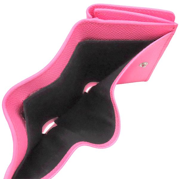 Balenciaga Trifold Wallet Ville Mini Wallet Calf Pink Silver Hardware Compact