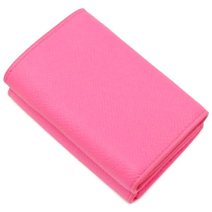 Balenciaga Trifold Wallet Ville Mini Wallet Calf Pink Silver Hardware Compact