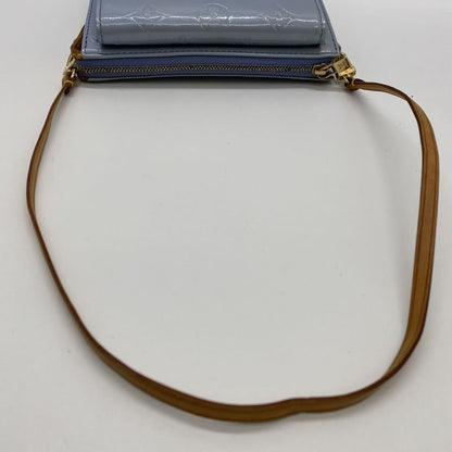 Louis Vuitton M91224 Motto Shoulder Bag Pochette Monogram Vernis Blue Vintage