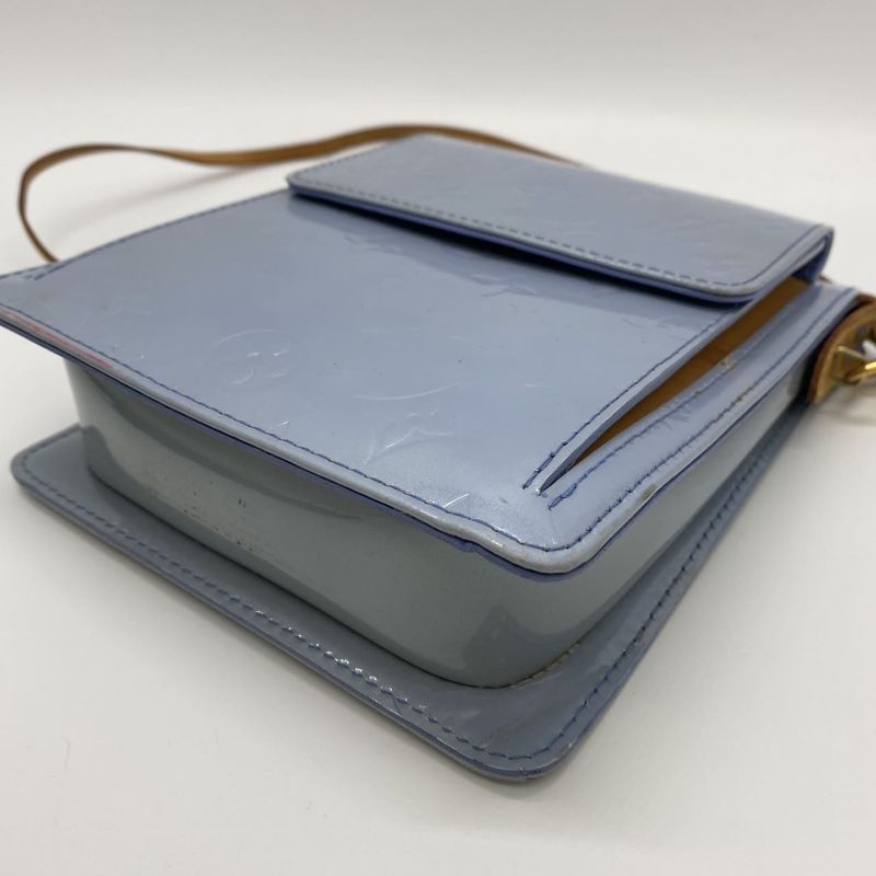 Louis Vuitton M91224 Motto Shoulder Bag Pochette Monogram Vernis Blue Vintage