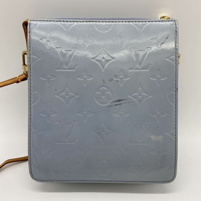 Louis Vuitton M91224 Motto Shoulder Bag Pochette Monogram Vernis Blue Vintage