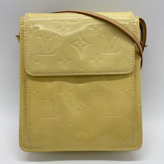 Louis Vuitton M91059 Motto Shoulder Bag Pochette Monogram Vernis Yellow Vintage