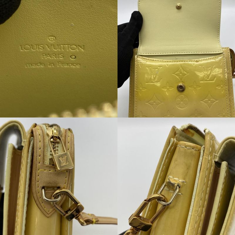 Louis Vuitton M91059 Motto Shoulder Bag Pochette Monogram Vernis Yellow Vintage