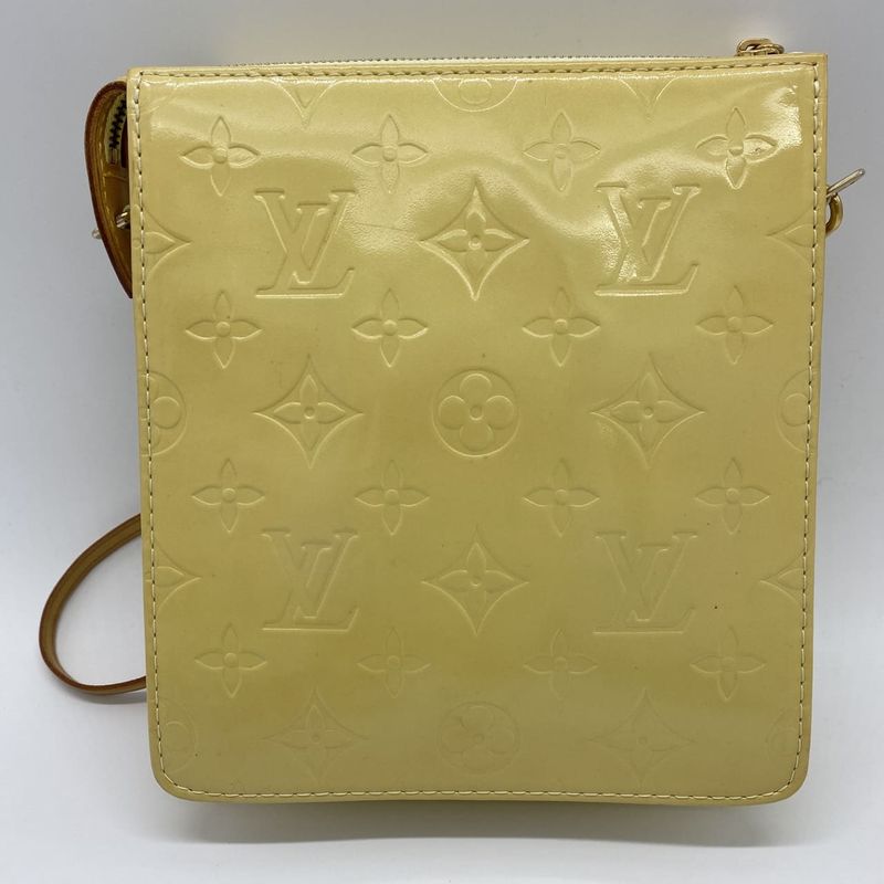 Louis Vuitton M91059 Motto Shoulder Bag Pochette Monogram Vernis Yellow Vintage