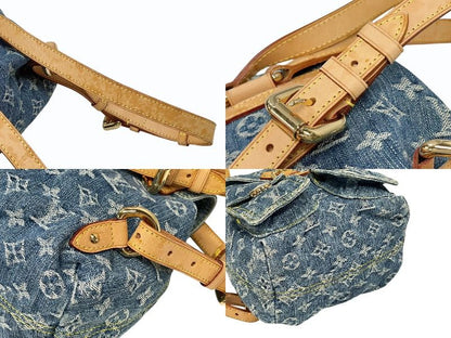 Louis Vuitton Mini Backpack a Dos PM Monogram Denim Indigo Gold — view 6