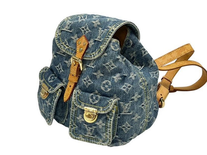 Louis Vuitton Mini Backpack a Dos PM Monogram Denim Indigo Gold — view 4