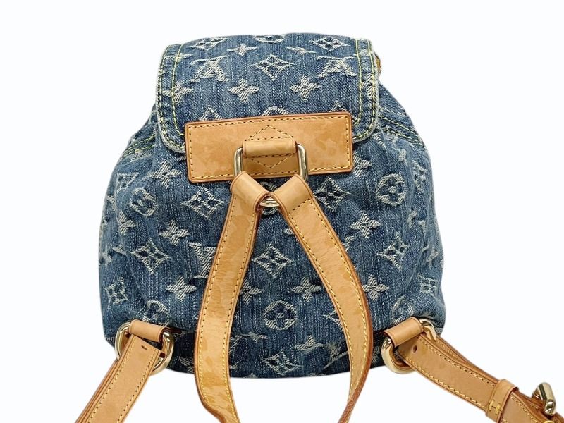 Louis Vuitton Mini Backpack a Dos PM Monogram Denim Indigo Gold — view 3
