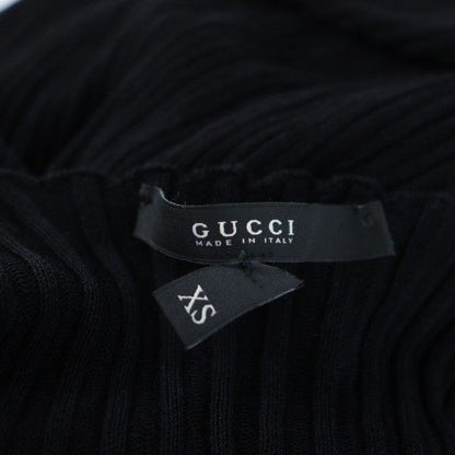 Gucci Ribbed Tank Top Interlocking Sleeveless Logo XS Black - GY01 MQ