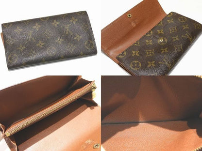 Louis Vuitton Medium Zipper Long Wallet Monogram Old Shape Sarah Ladies 2 Card