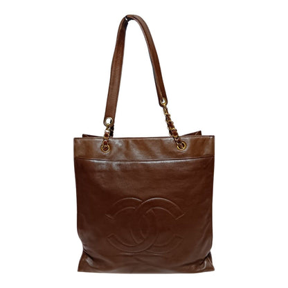 Chanel Cocomark Chain Tote Bag Brown