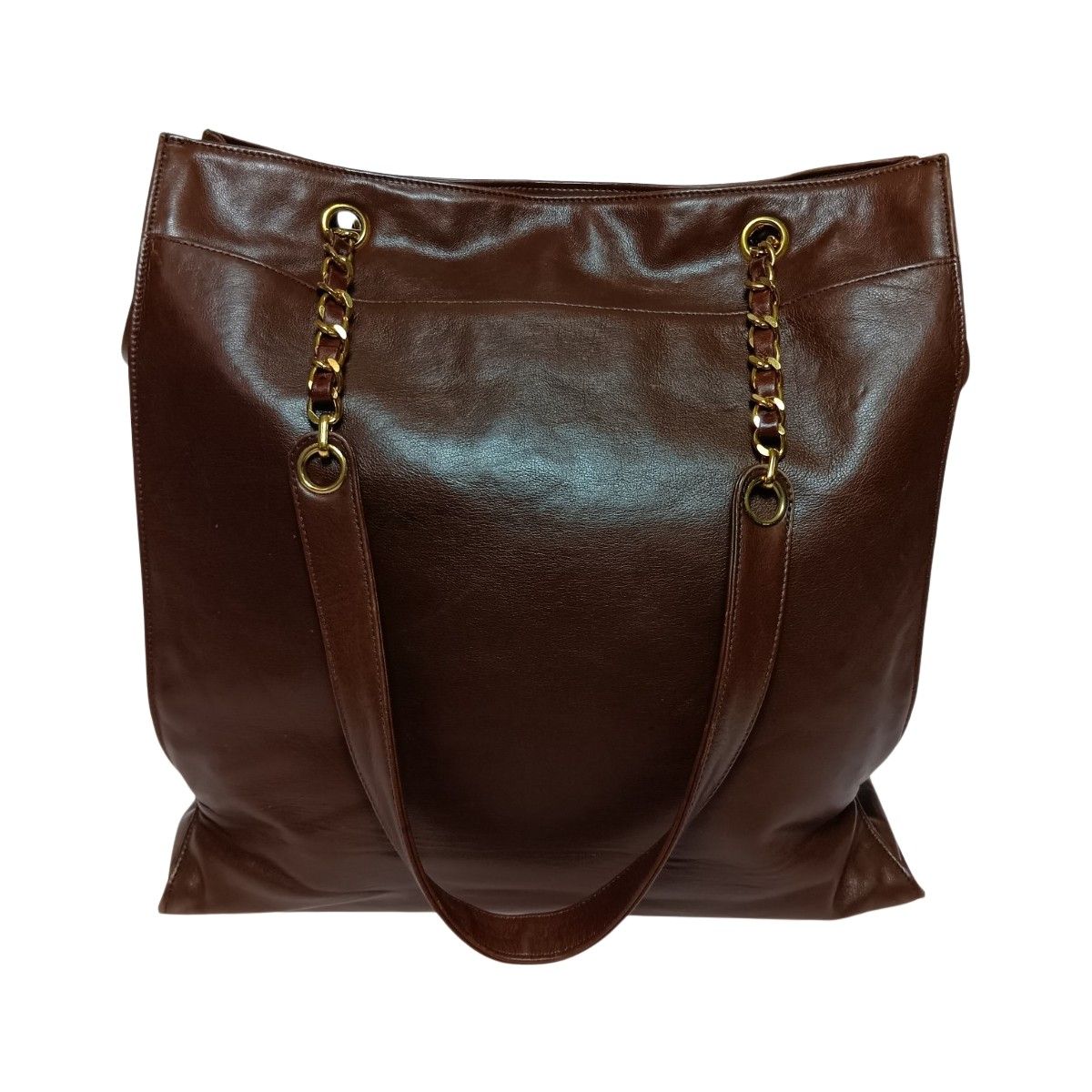 Chanel Cocomark Chain Tote Bag Brown