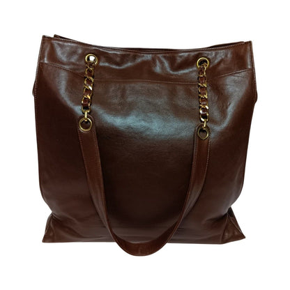 Chanel Cocomark Chain Tote Bag Brown