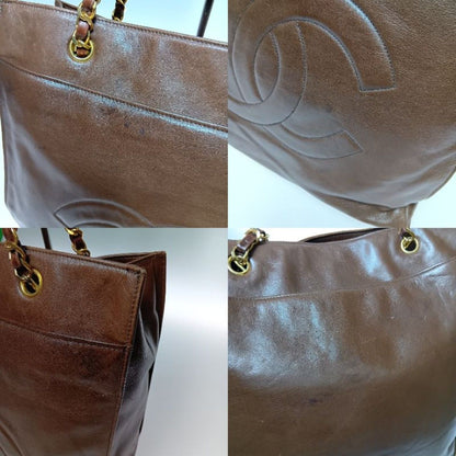 Chanel Cocomark Chain Tote Bag Brown