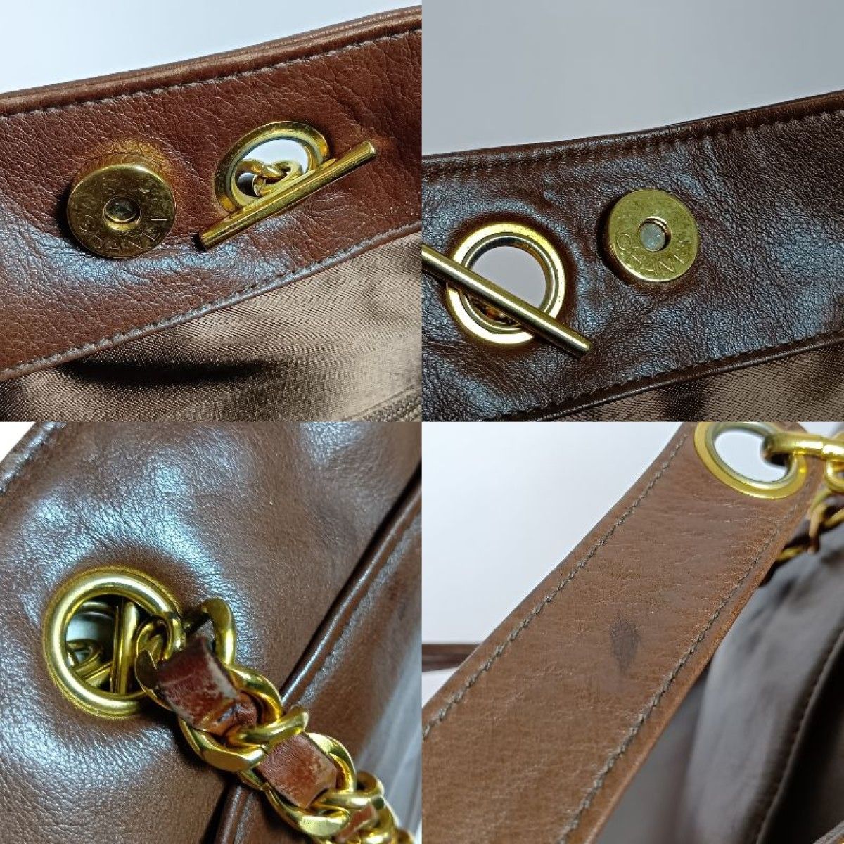 Chanel Cocomark Chain Tote Bag Brown