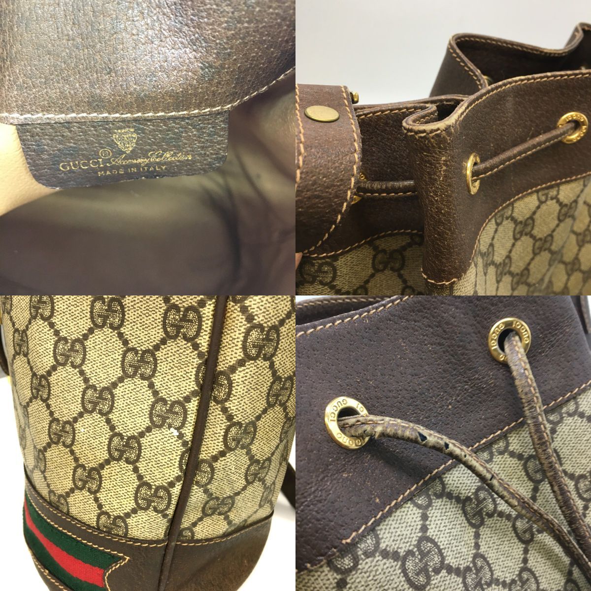 Gucci Shoulder Bag Draw String Bag Old Gucci Sherry Line 164.02.085