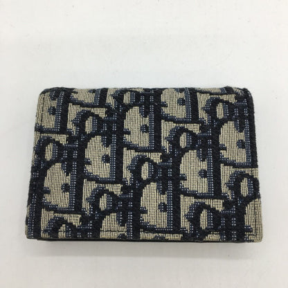 Christian Dior Trotter Card Case 10-Bo-0290 Navy