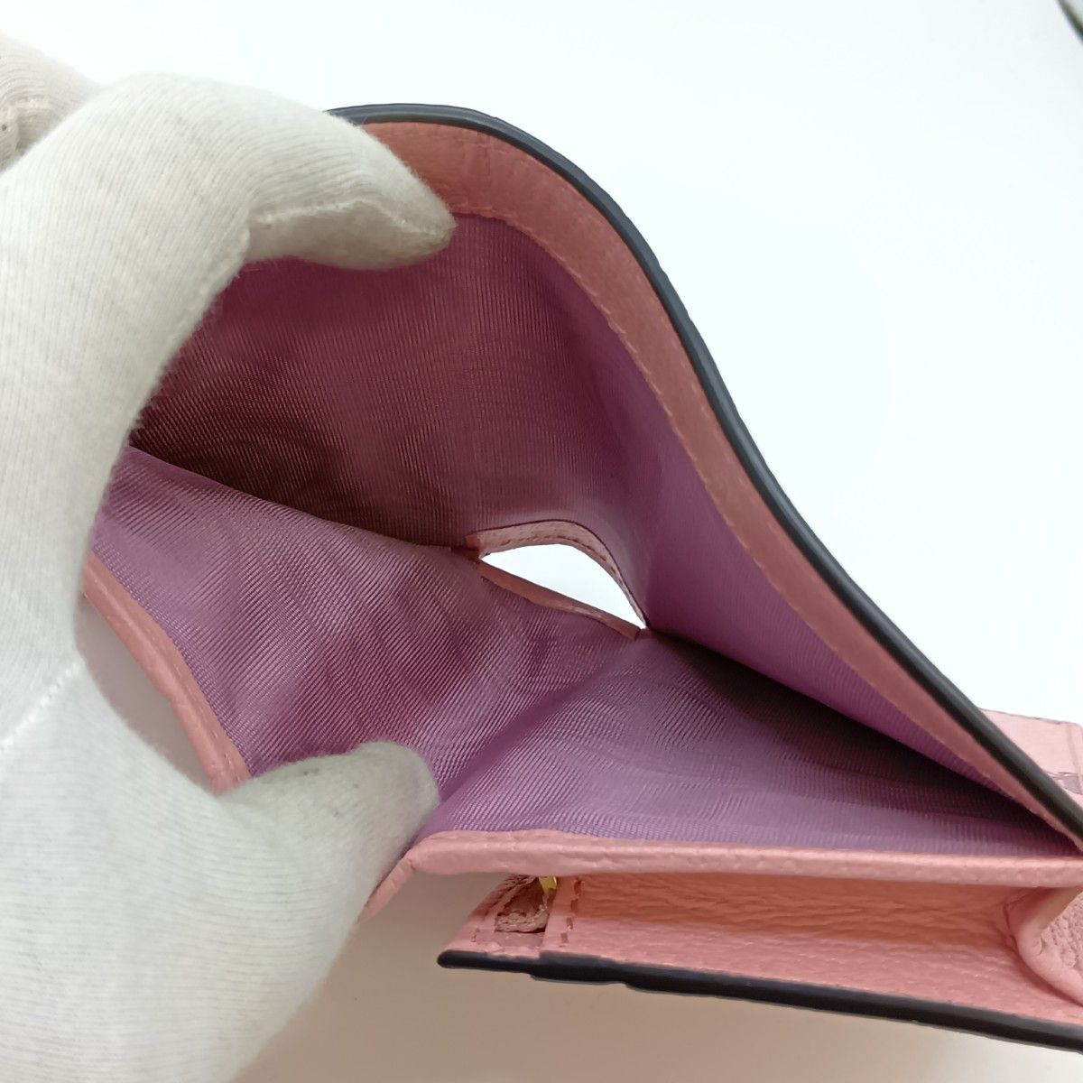 Gucci Ggmarmont Bifold Wallet Straberry & Cherry Marmont 456125 203887 Pink