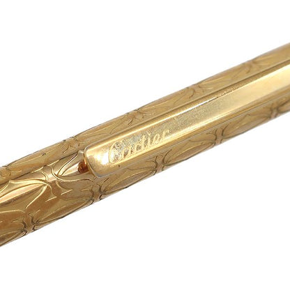 Cartier Ballpoint Pen C de Happy Birthday GP Gold Black Ink Writing Verified