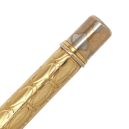Cartier Ballpoint Pen C de Happy Birthday GP Gold Black Ink Writing Verified