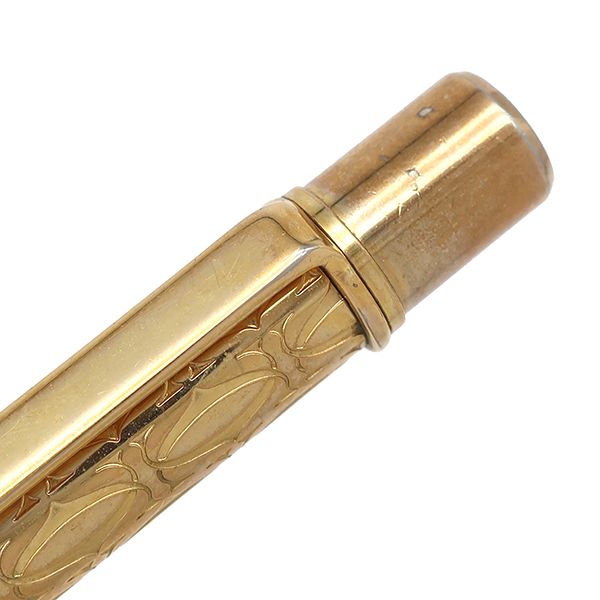 Cartier Ballpoint Pen C de Happy Birthday GP Gold Black Ink Writing Verified