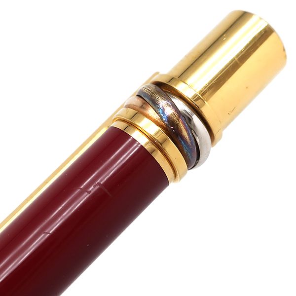 Cartier Ballpoint Pen Trinity GP Resin Bordeaux X Gold Must de Cartier Blue Ink