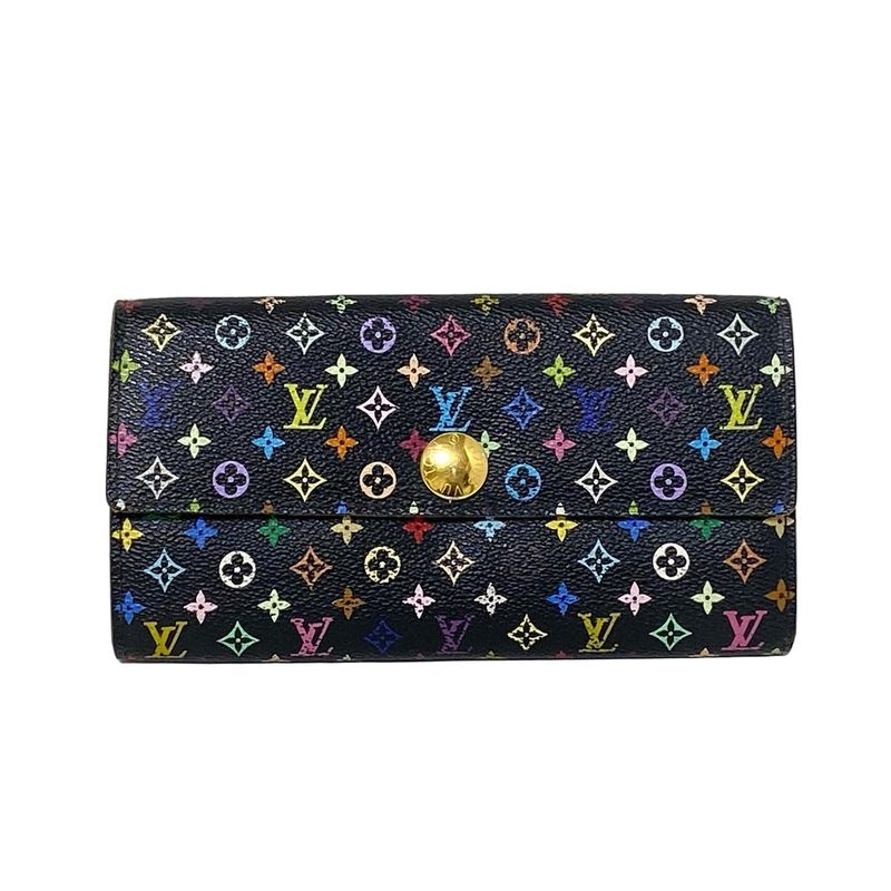 Louis Vuitton Monogram Multicolor Portefeuille Sarah M93747 Grenade Long Wallet
