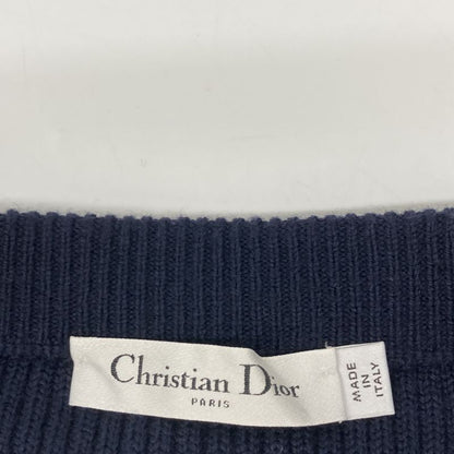 Christian DIOR Navy And White Striped Knit Skirt 38
