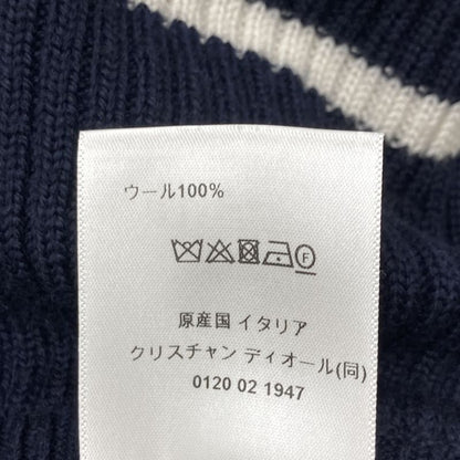 Christian DIOR Navy And White Striped Knit Skirt 38