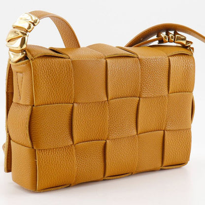 Bottega Veneta Bottega Veneta Cassette Intrecciato 666870 Calf Camel Women