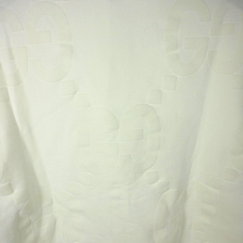 Gucci GG Logo Polo Shirt Short Sleeves S White 768508 Xjf5s