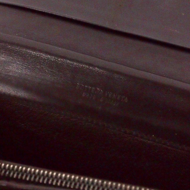 Bottega Veneta Intrecciato Folded Long Wallet With Zipper Removal Brown