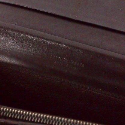 Bottega Veneta Intrecciato Folded Long Wallet With Zipper Removal Brown