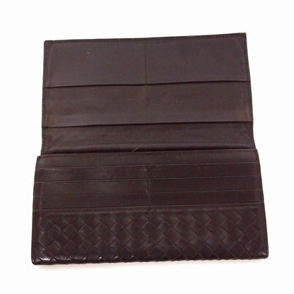 Bottega Veneta Intrecciato Folded Long Wallet With Zipper Removal Brown