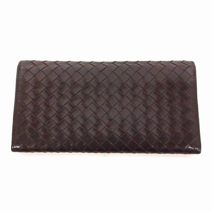 Bottega Veneta Intrecciato Folded Long Wallet With Zipper Removal Brown