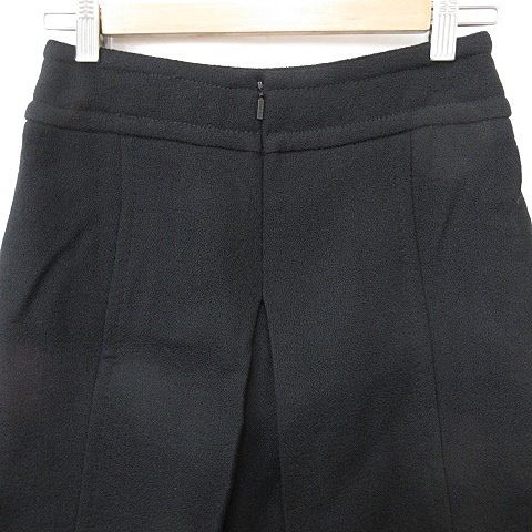 Gucci Skirt Flared Skirt Mini Length Pleated Wool Black 42 AA