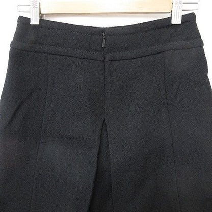 Gucci Skirt Flared Skirt Mini Length Pleated Wool Black 42 AA