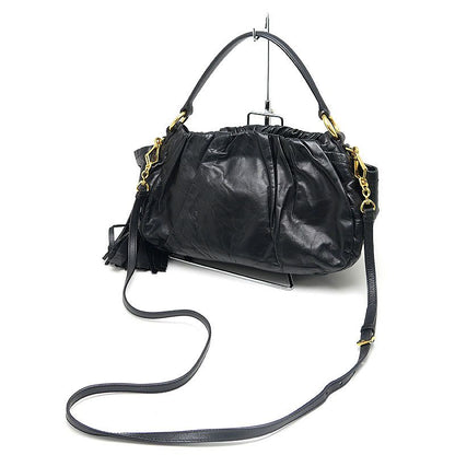 Prada 2WAY Handbag Bn1647 Leather Black One Shoulder