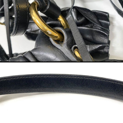 Prada 2WAY Handbag Bn1647 Leather Black One Shoulder