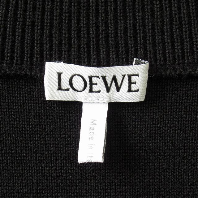 23AW Loewe Driver's Knit Jacket Blouson Oversized Zip Up Embossed Anagram Back