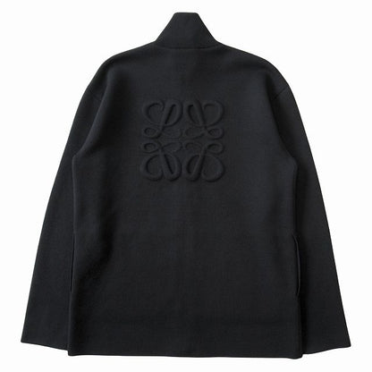 23AW Loewe Driver's Knit Jacket Blouson Oversized Zip Up Embossed Anagram Back