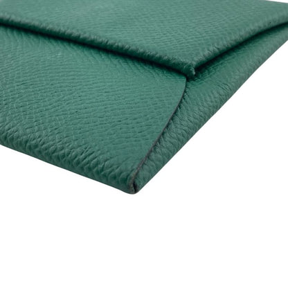 Hermes Z Bastia Coin Case Wallet Brand Coin Purse Green Unisex