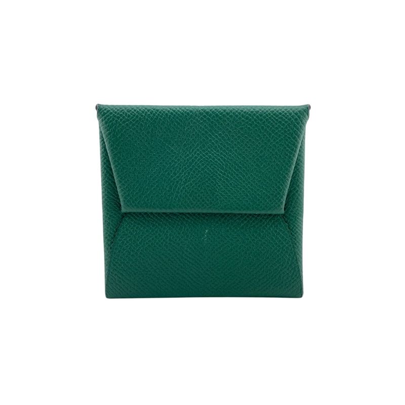 Hermes Z Bastia Coin Case Wallet Brand Coin Purse Green Unisex