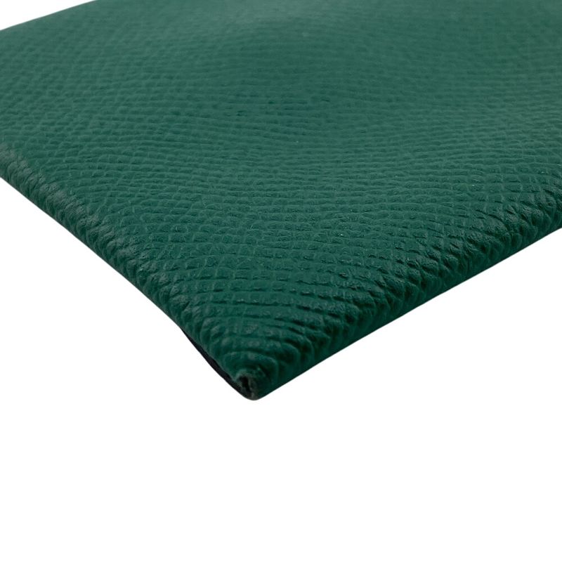 Hermes Z Bastia Coin Case Wallet Brand Coin Purse Green Unisex