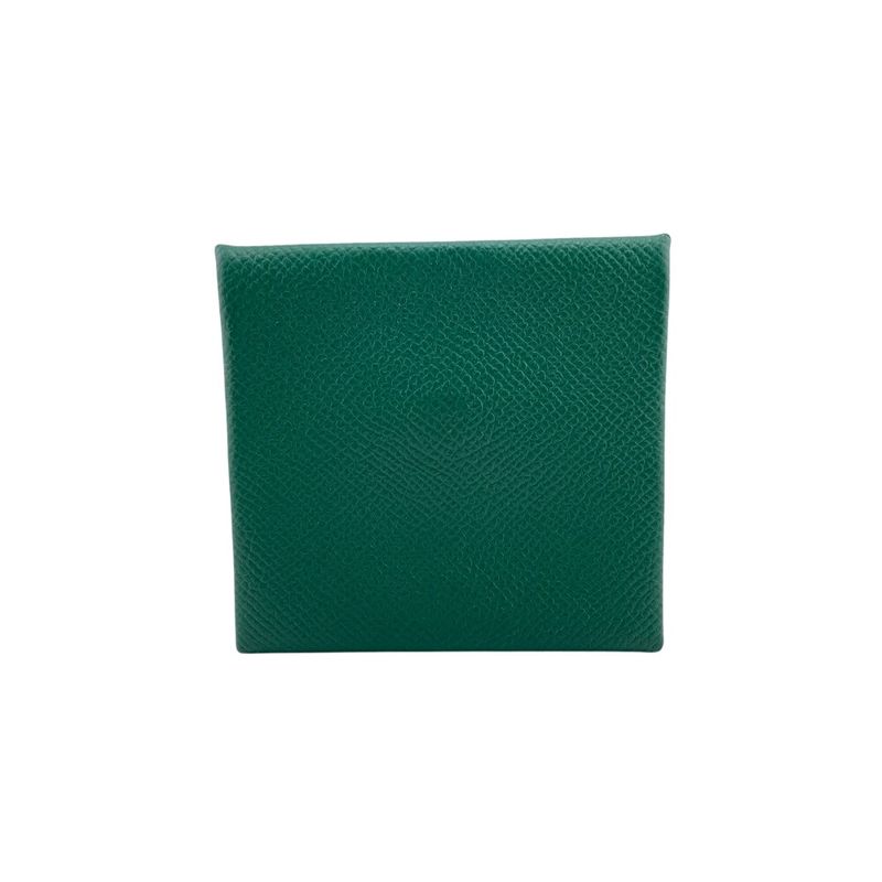 Hermes Z Bastia Coin Case Wallet Brand Coin Purse Green Unisex