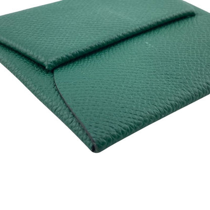 Hermes Z Bastia Coin Case Wallet Brand Coin Purse Green Unisex