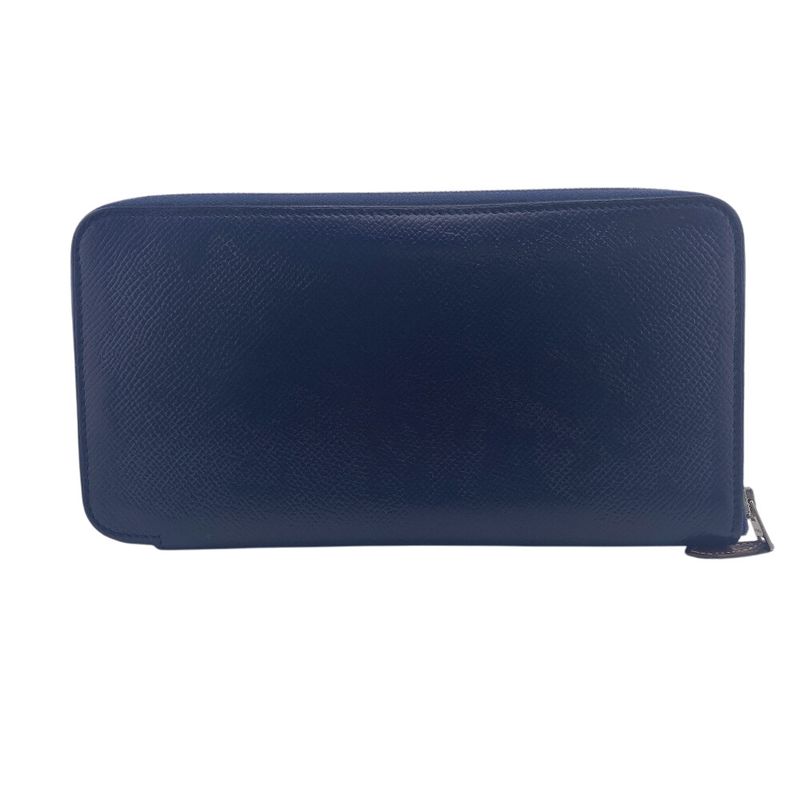 Hermes Azap Long Silk Inn Round Zipper Long Wallet Branded Card Holder Coin