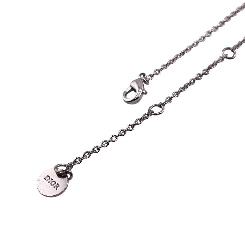 Dior Cles Dee Lune Necklace Branded Chain Jewelry Silver Women