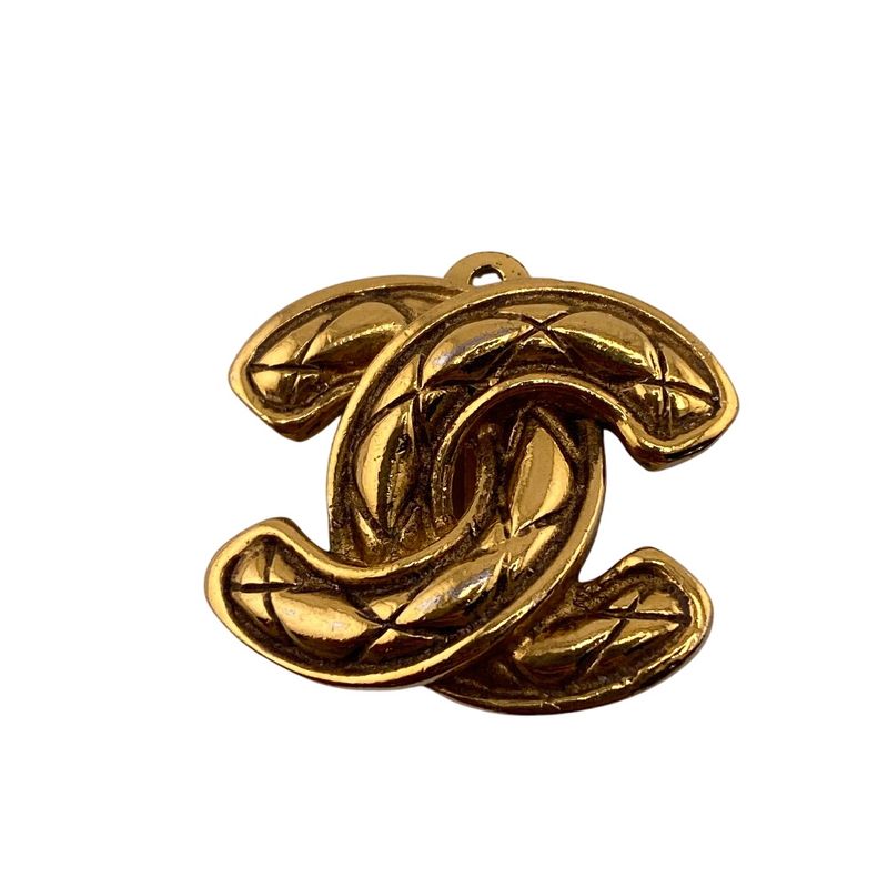 Chanel Binaural Matelasse Coco Mark Earrings Branded Accessories Jewelry Gold